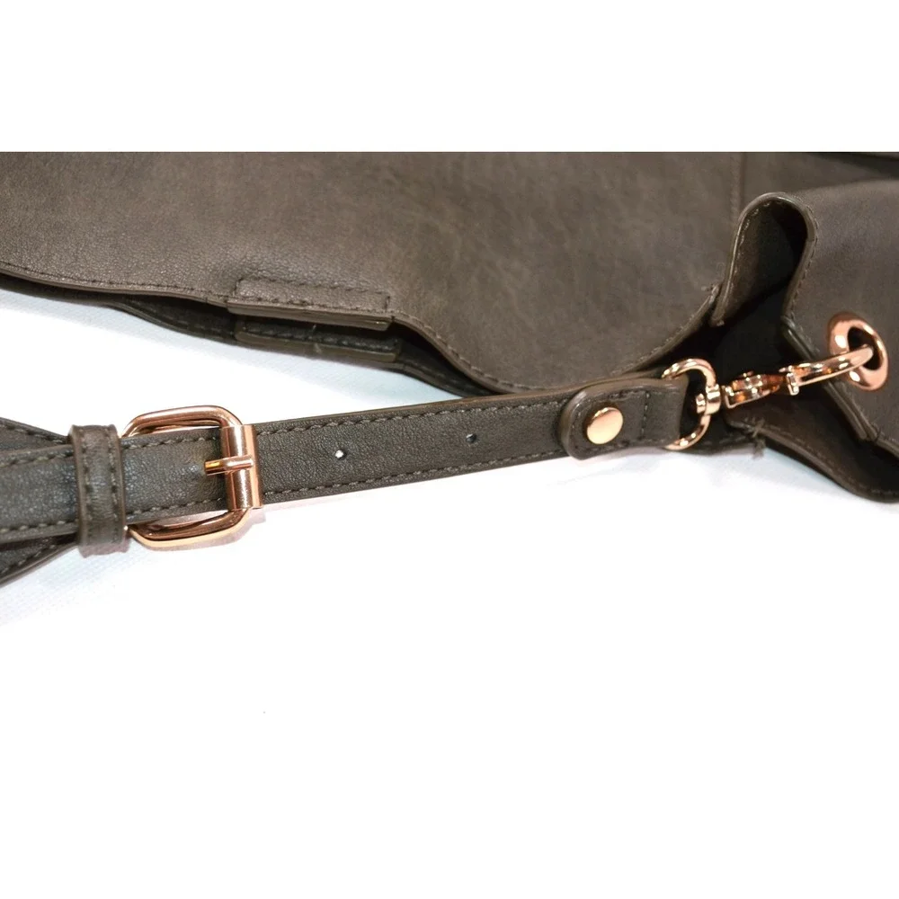 Green Vegan Leather Shoulder Bag Purse Tote Bag